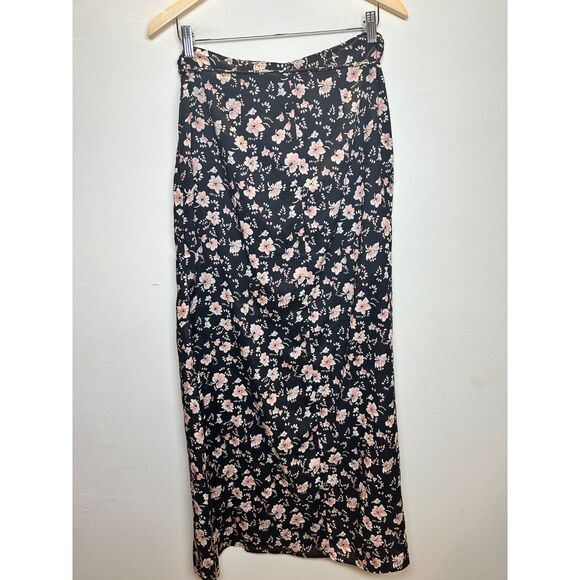 Free People Women's OB1406046 Size 12 Black Floral Maxi Skirt NWOT - Picture 4 of 9